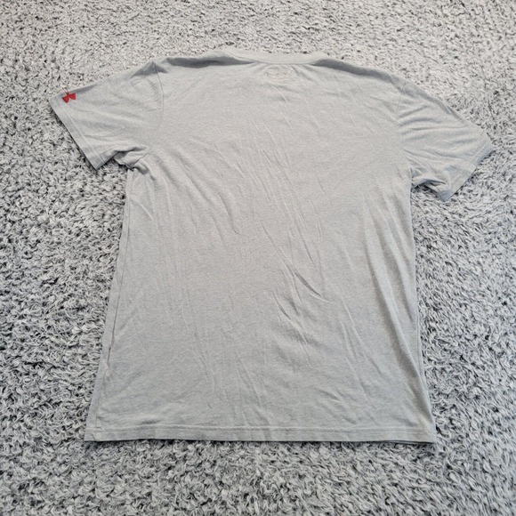 Under Armour Shirt Men Small Gray Fitted Athleisure Lounge Casual Gym Outdoor - Picture 5 of 6